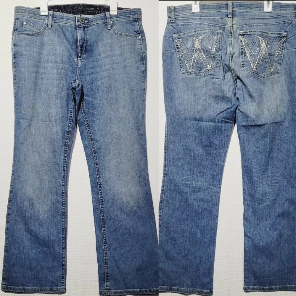 WRANGLER Q-BABY JEANS Bootcut Flare Women's Size 15 16 15/16 X32